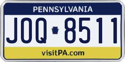 PA license plate JOQ8511