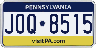 PA license plate JOQ8515