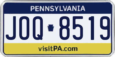 PA license plate JOQ8519