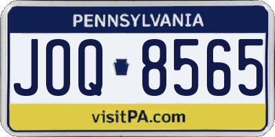 PA license plate JOQ8565
