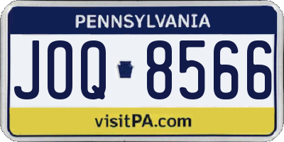 PA license plate JOQ8566
