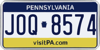 PA license plate JOQ8574