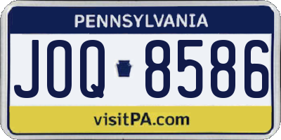 PA license plate JOQ8586