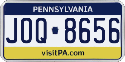 PA license plate JOQ8656