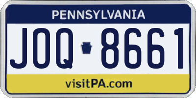 PA license plate JOQ8661