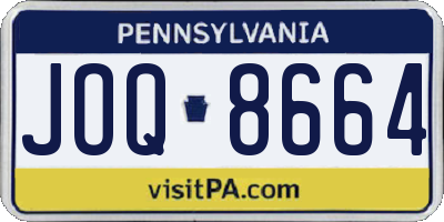 PA license plate JOQ8664