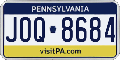 PA license plate JOQ8684