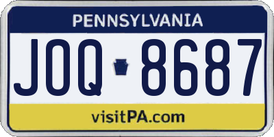 PA license plate JOQ8687