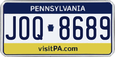 PA license plate JOQ8689