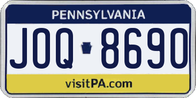 PA license plate JOQ8690
