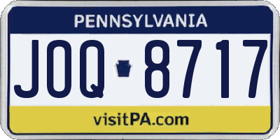 PA license plate JOQ8717