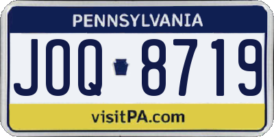 PA license plate JOQ8719