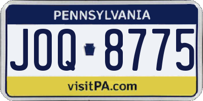 PA license plate JOQ8775