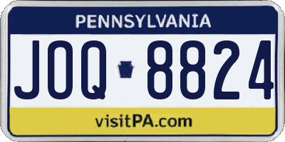 PA license plate JOQ8824