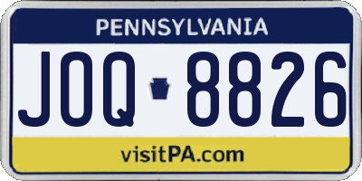 PA license plate JOQ8826