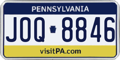 PA license plate JOQ8846