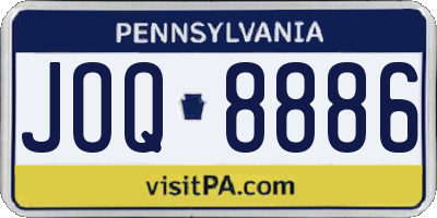 PA license plate JOQ8886