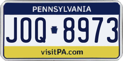PA license plate JOQ8973