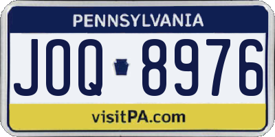 PA license plate JOQ8976