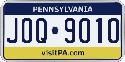 PA license plate JOQ9010