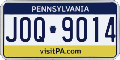PA license plate JOQ9014