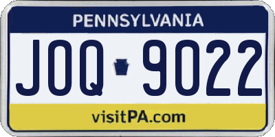 PA license plate JOQ9022