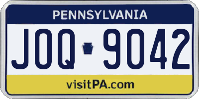 PA license plate JOQ9042
