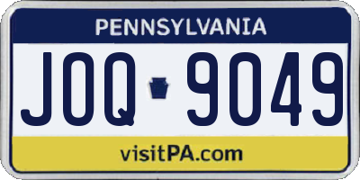 PA license plate JOQ9049