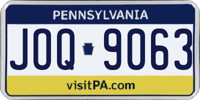 PA license plate JOQ9063