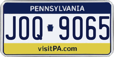 PA license plate JOQ9065