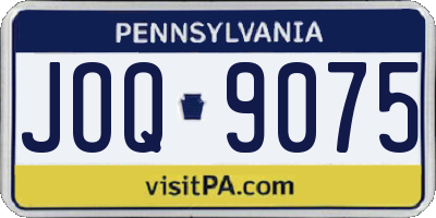 PA license plate JOQ9075