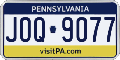 PA license plate JOQ9077