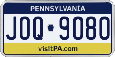 PA license plate JOQ9080