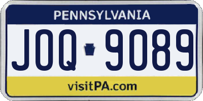 PA license plate JOQ9089