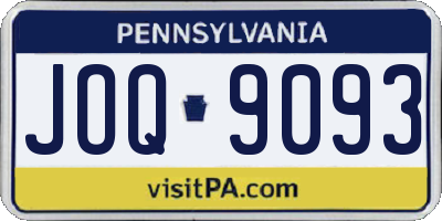 PA license plate JOQ9093