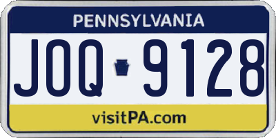 PA license plate JOQ9128