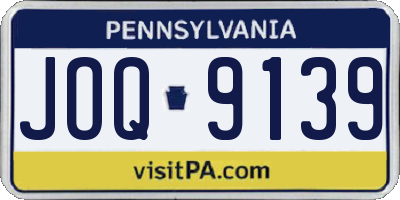 PA license plate JOQ9139
