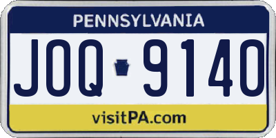 PA license plate JOQ9140