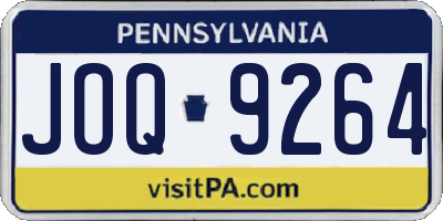 PA license plate JOQ9264