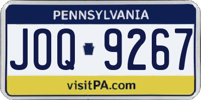 PA license plate JOQ9267