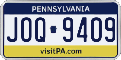 PA license plate JOQ9409