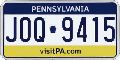 PA license plate JOQ9415