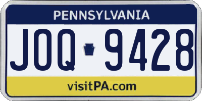 PA license plate JOQ9428