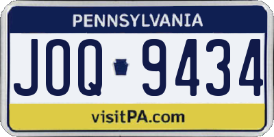 PA license plate JOQ9434