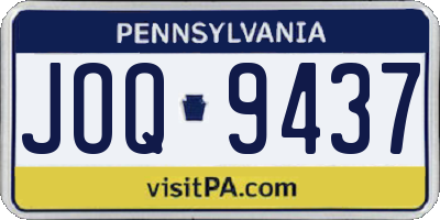PA license plate JOQ9437