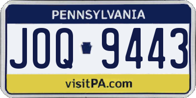 PA license plate JOQ9443