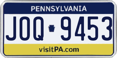 PA license plate JOQ9453