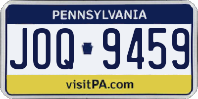 PA license plate JOQ9459