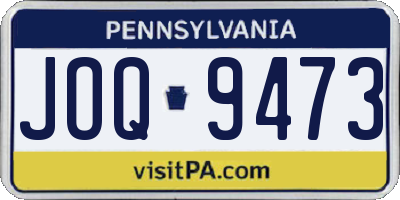 PA license plate JOQ9473