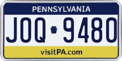 PA license plate JOQ9480